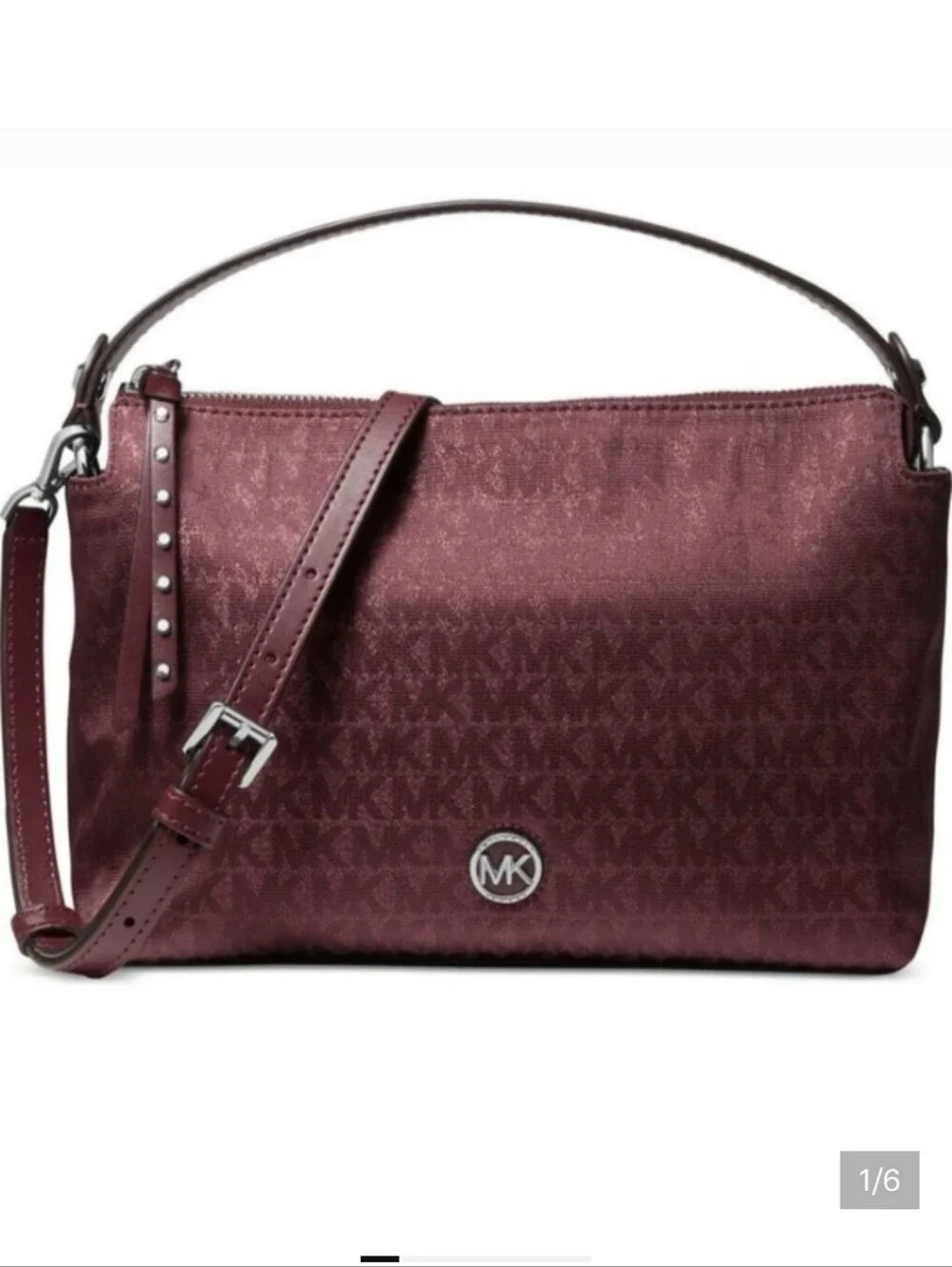 MICHAEL KORS SHAILENE MERLOT CROSSBODY MESSENGER BAG NWT